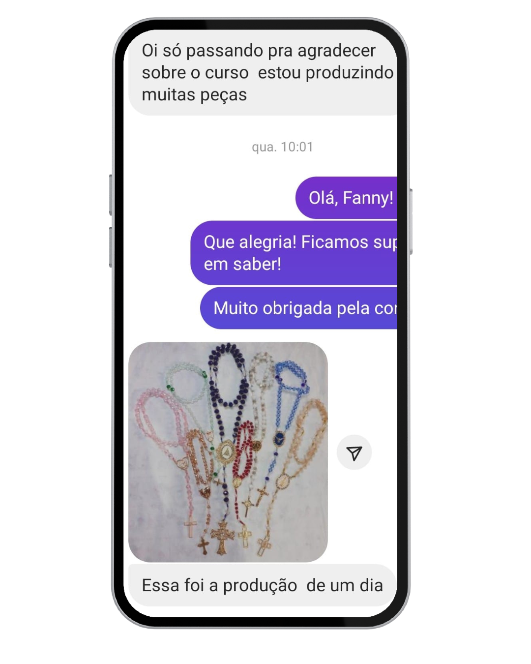 "Em apenas 1 dia mais de 5 terços produzidos"